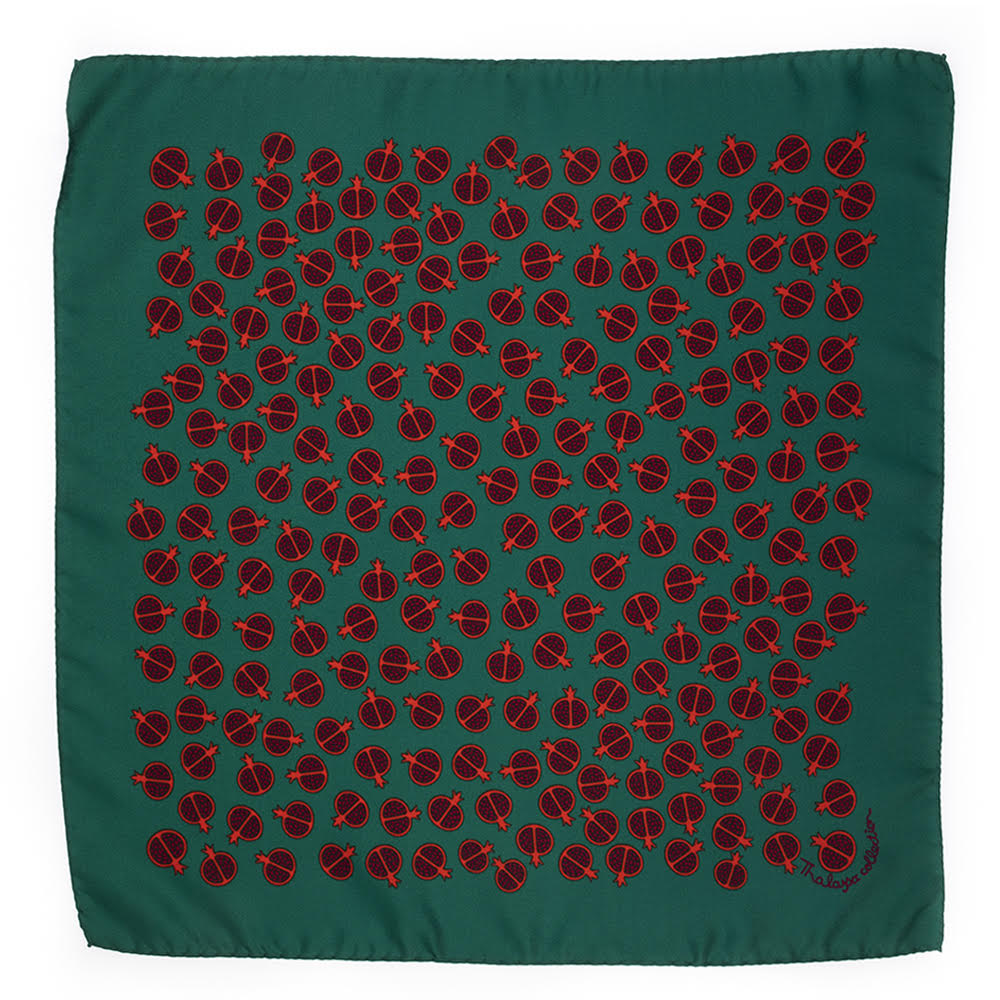 POMEGRANATE POCKET SQUARE-BANDANA // ΜΑΝΤΗΛΙ ΤΣΕΠΗΣ-ΜΠΑΝΤΑΝΑ ΡΟΔΙ